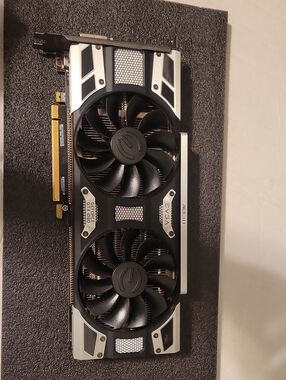 EVGA Black and Silver Dual-Fan Graphics Card
